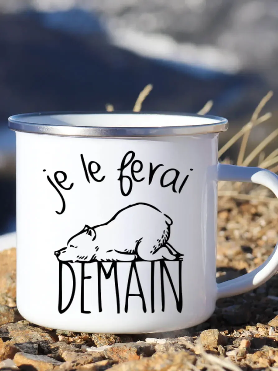 Wine Beer Best - Caneca de café esmaltada fofa francesa