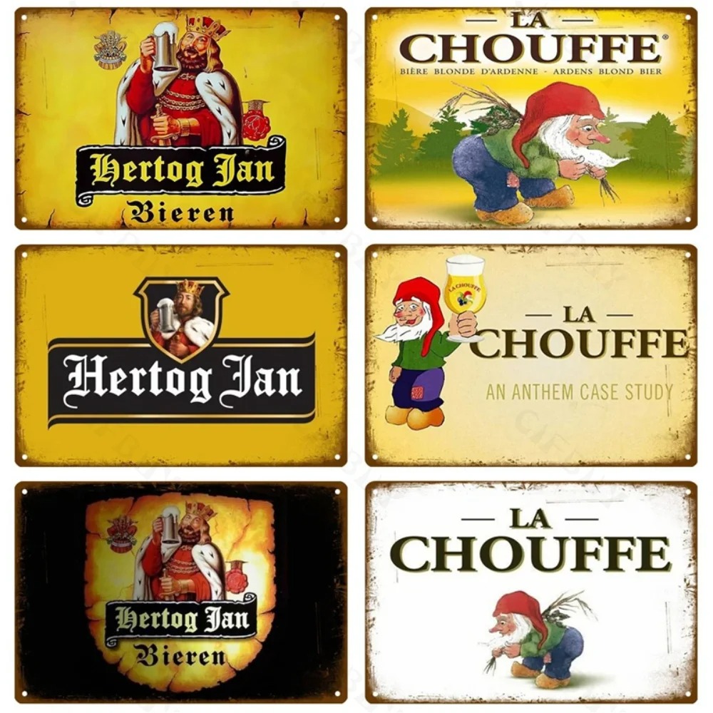 Wine Beer Brand - Placa de Metal Vintage de Marcas