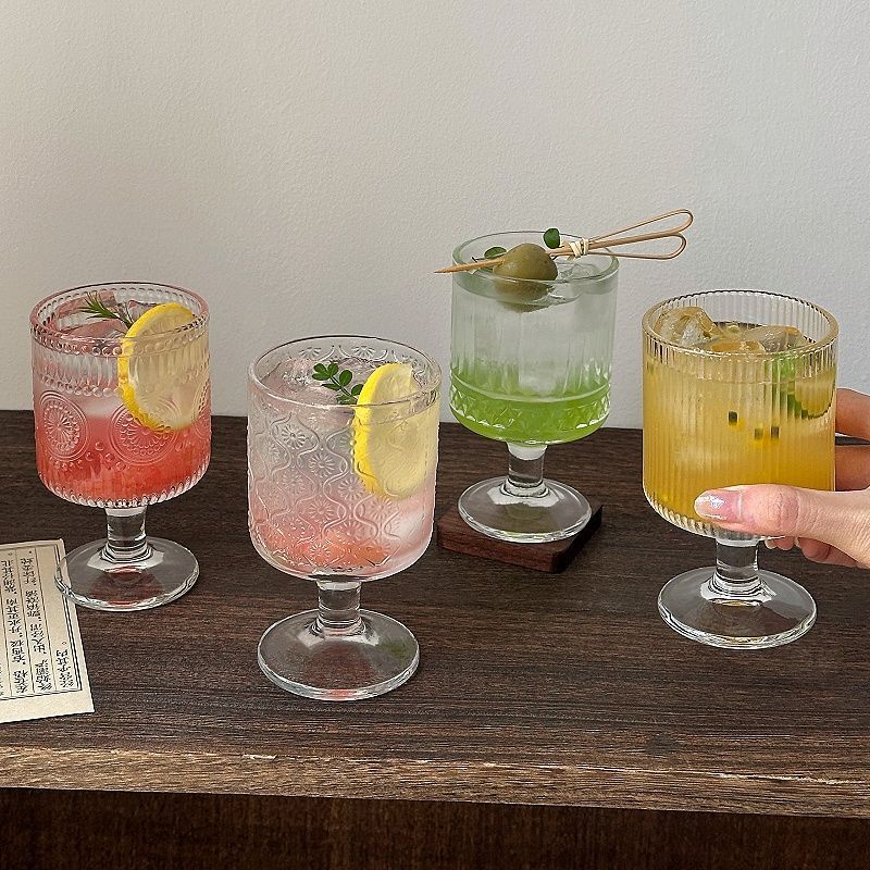 Wine Beer Mixed Drinks - 4 pçs conjunto vintage em relevo