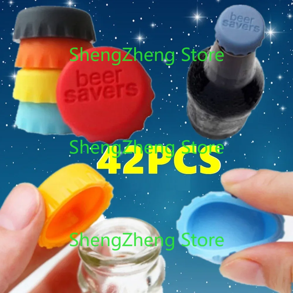 Wine Beer Mix - 42 pçs reutilizável mix-colorido silicone tampa