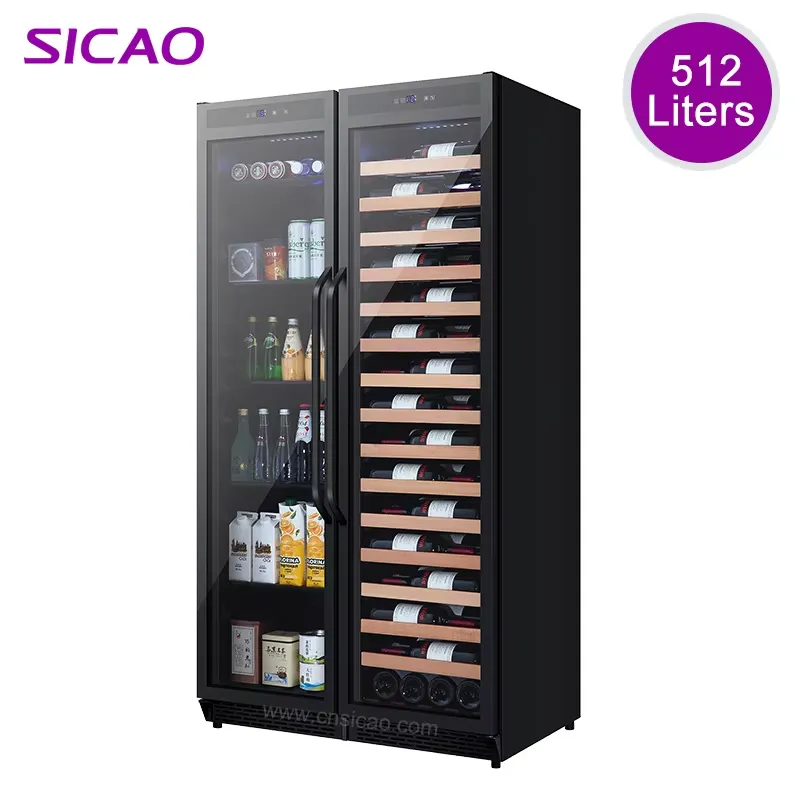 Wine Beer Fridge Under Counter - Frigobar Embutido com Duas Portas, Refrigerador