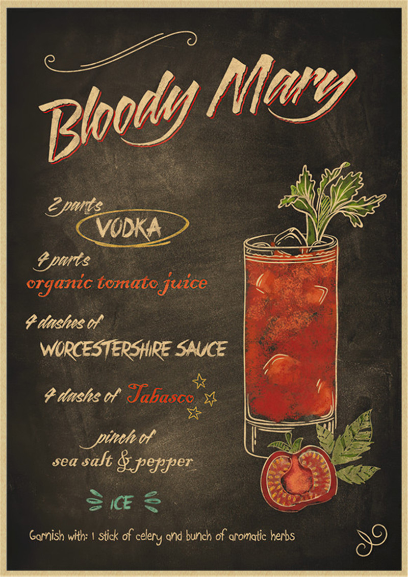 Pôsteres Coloridos de Bebidas, - Wine Beer Mixed Drinks avaliação e preço