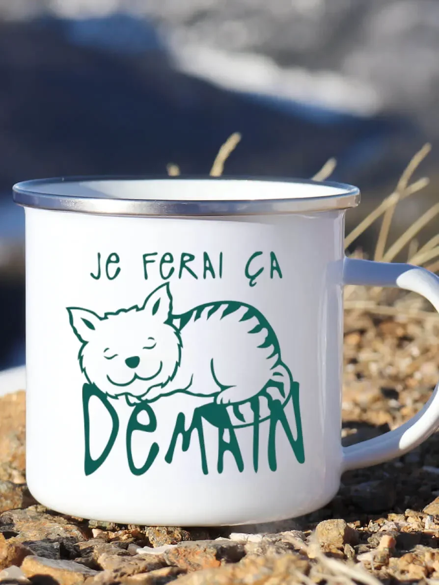 Caneca de café esmaltada fofa  - Wine Beer Best avaliação e preço