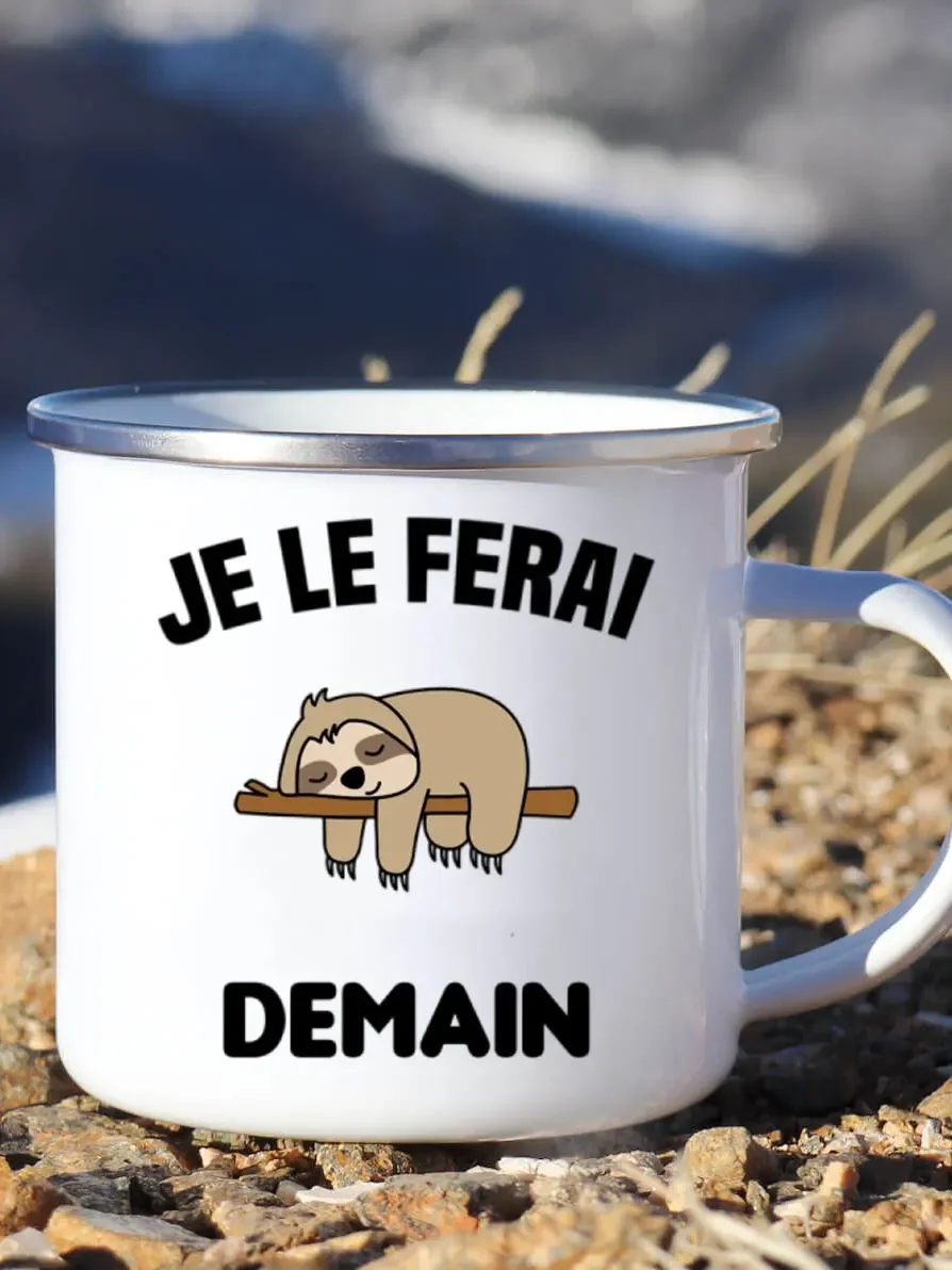 Caneca de café esmaltada fofa  - Wine Beer Best avaliação e preço