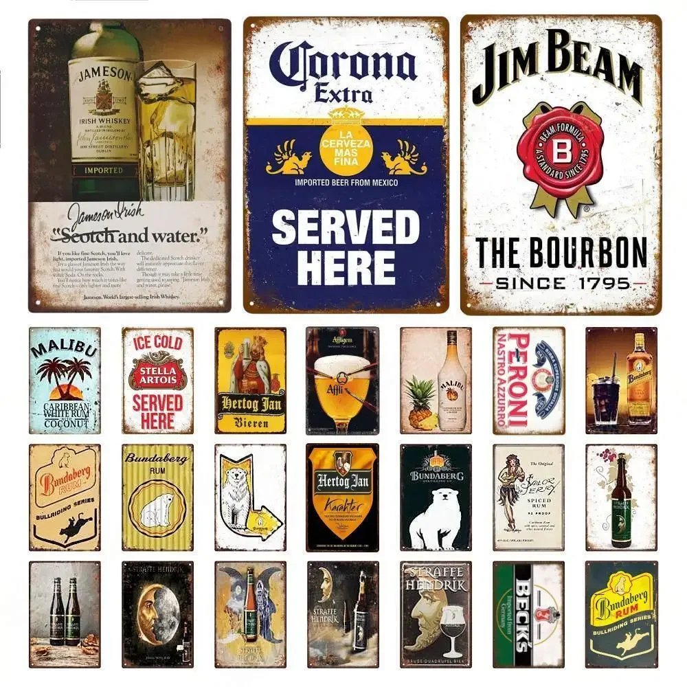 Malibu Wine Metal Poster Marca - Wine Beer Brand avaliação e preço