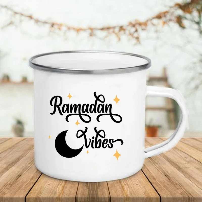 Handle Enamel Mugs Happy Eid M - Wine Beer Best avaliação e preço