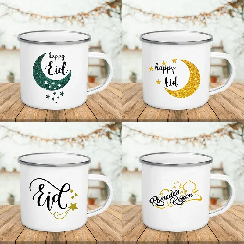 Handle Enamel Mugs Happy Eid M - Wine Beer Best avaliação e preço