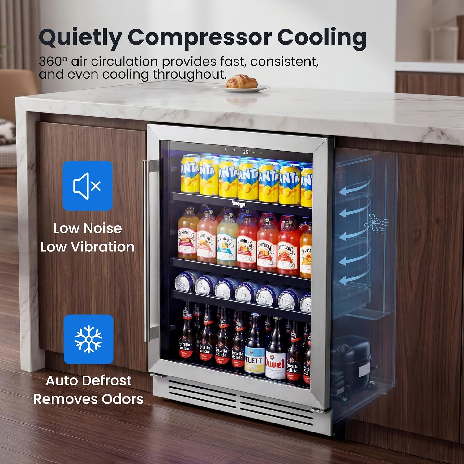 Refrigerador de Bebidas de 24  - Wine Beer Fridge Under Counter avaliação e preço