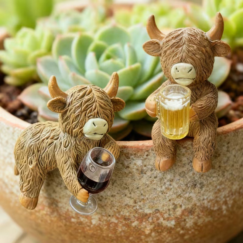 Estatueta Engraçada de Vaca Hi - Wine Beer Garden avaliação e preço