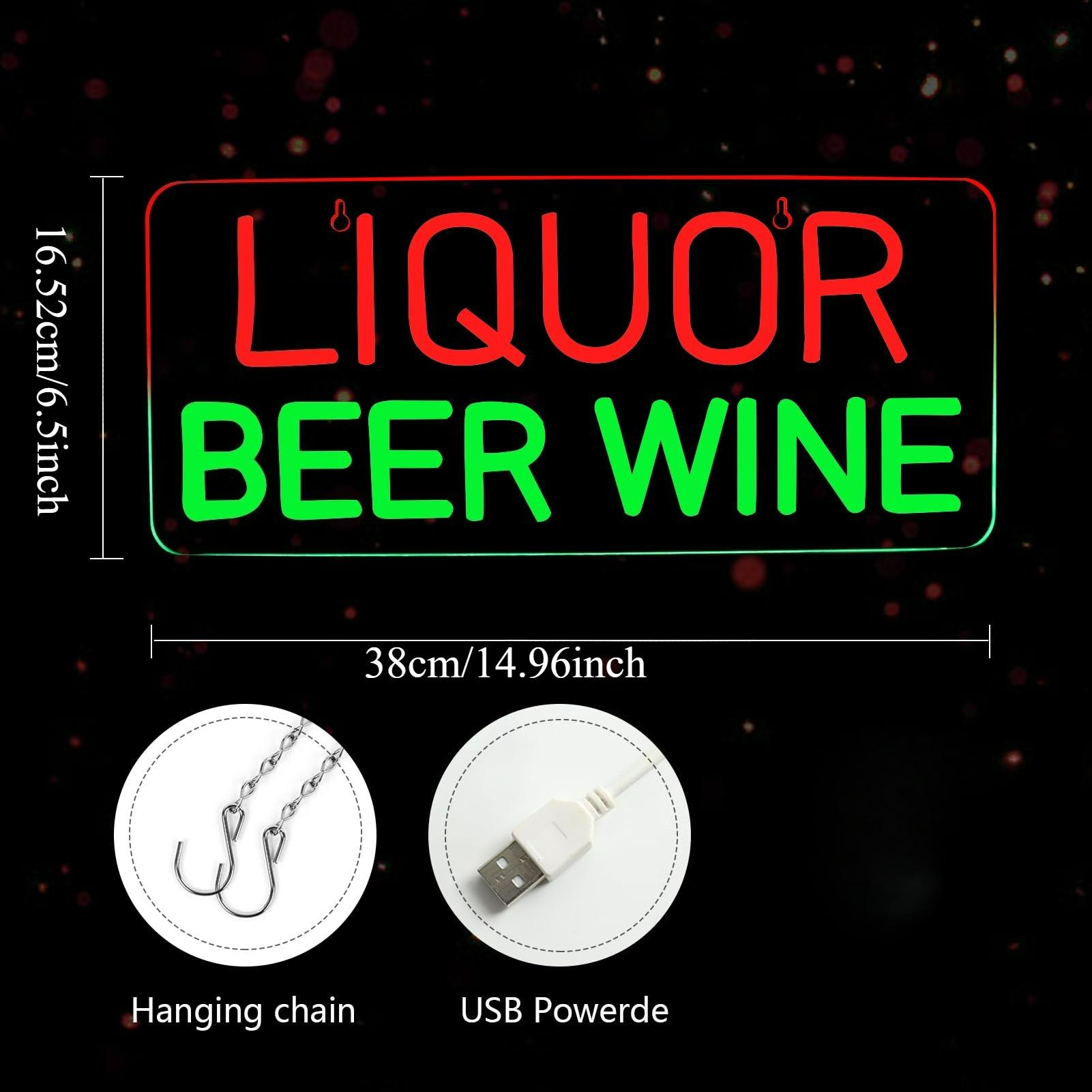 Letreiros Neon de Licor, Cerve - Wine Beer Liquor Store avaliação e preço