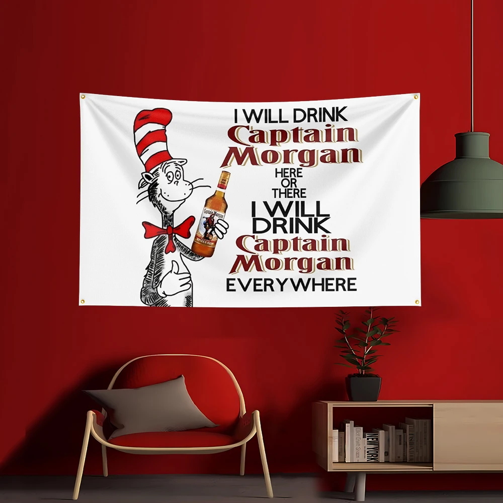 90x150cm c-captain morgans rum - Wine Beer Garden avaliação e preço